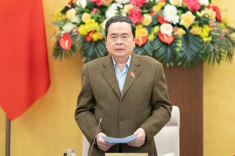 Chủ tịch Quốc hội Trần Thanh Mẫn phát biểu khai mạc. Ảnh: QH. 121ctqh1.jpg