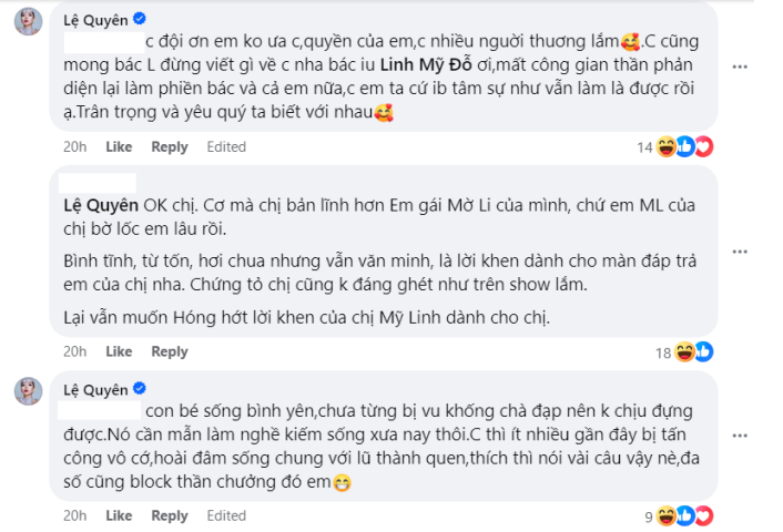 Lệ Quyên vướng tranh cãi vì phát ngôn văng tục, 'đốp chát' với khán giả - ảnh 3