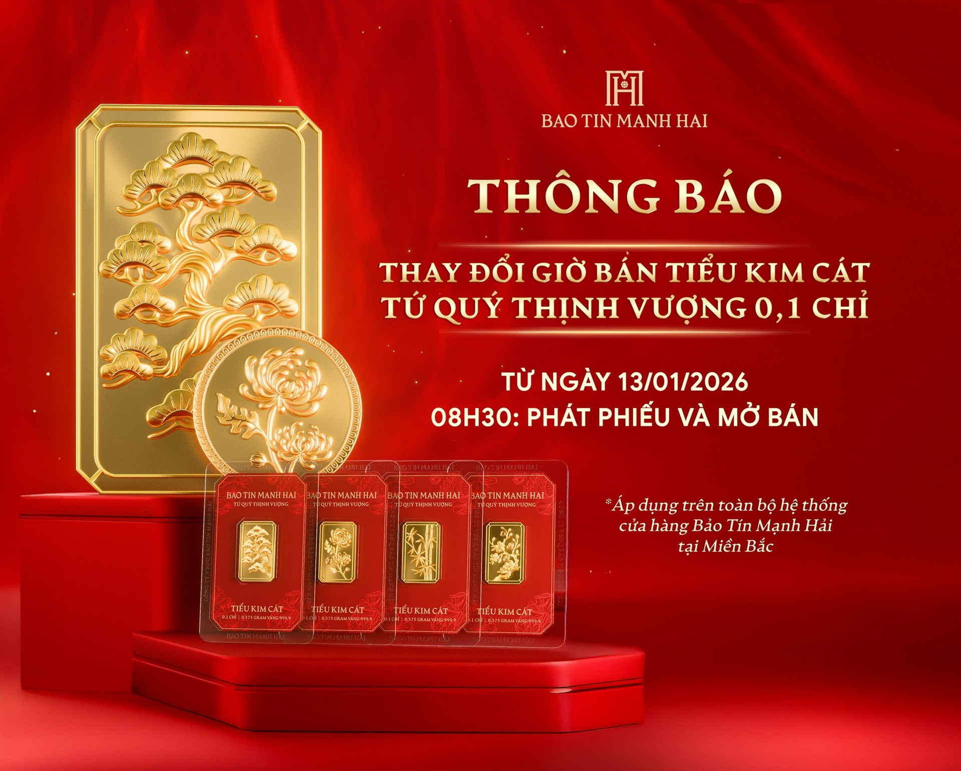 Bảo Tín Mạnh Hải mở bán vàng từ 8h30. Ảnh: Bảo Tín Mạnh Hải