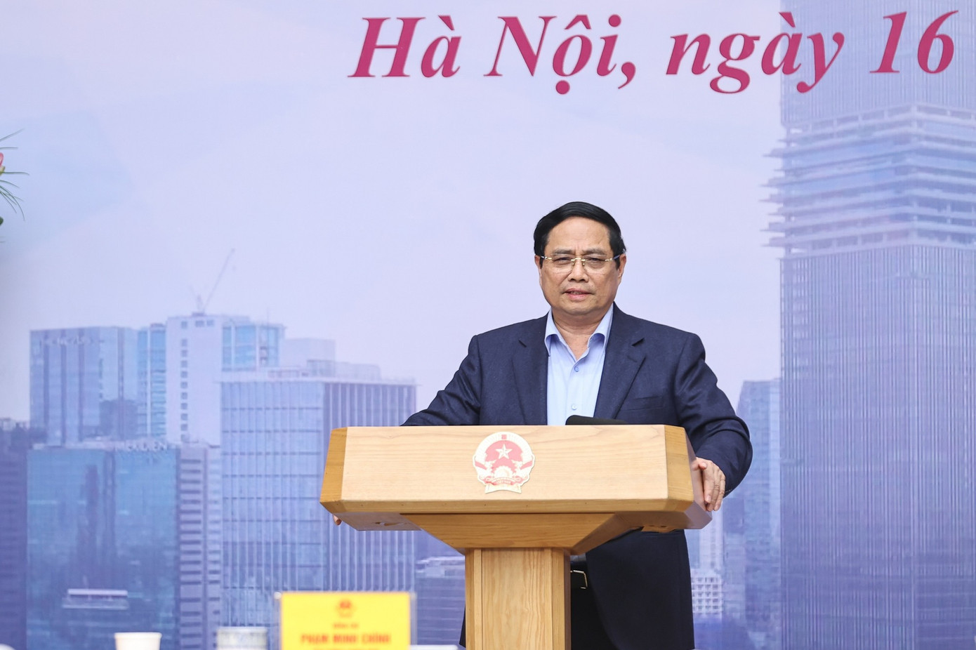 Thủ tướng Chính phủ Phạm Minh Chính phát biểu. Ảnh: VGP 161ttgtttc.jpg