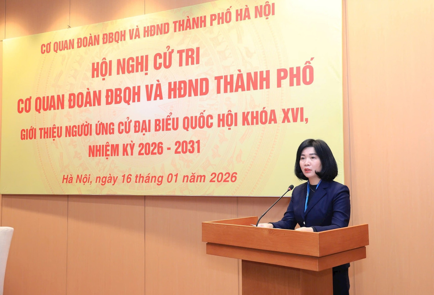 Bà Phùng Thị Hồng Hà, Chủ tịch HĐND TP. Hà Nội phát biểu tại hội nghị 21.jpg