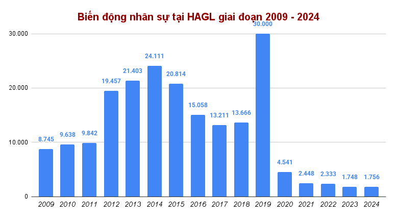 Biến động nhân sự tại HAGL giai đoạn 2009 - 2024