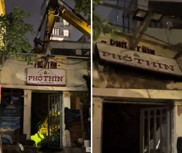 Chính thức phá dỡ quán Phở Thìn Bờ Hồ