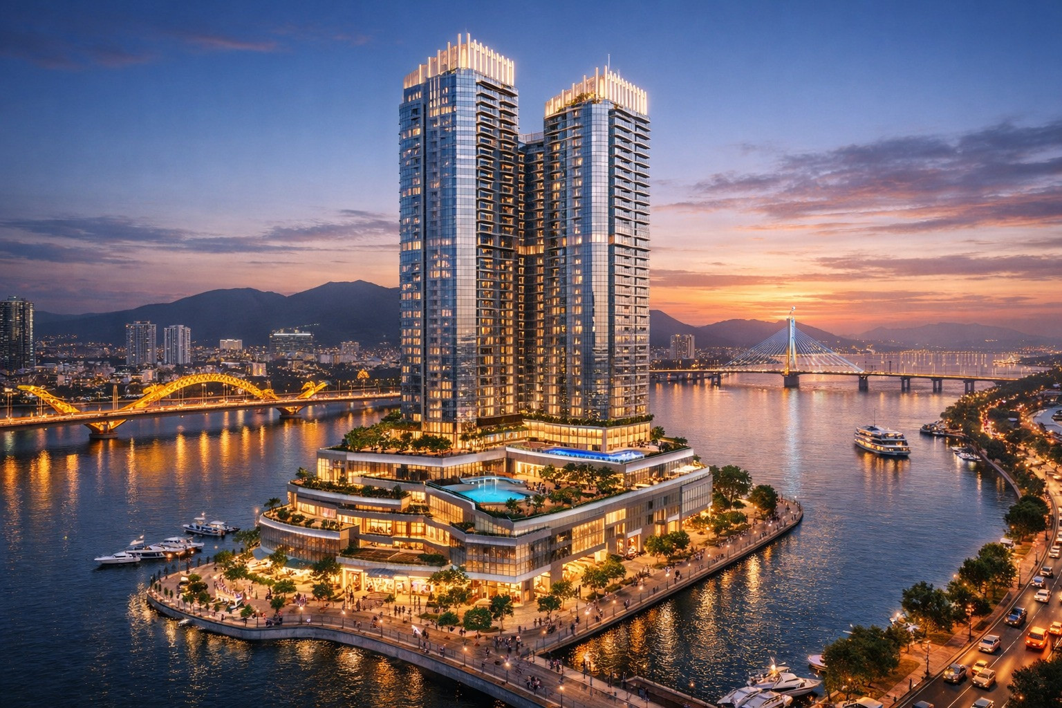 Bắt đầu triển khai dự án khu phức hợp 35 tầng sở hữu 4 mặt tiền ven dòng sông biểu tượng của TP đáng sống nhất Việt Nam- Ảnh 1. Bắt đầu triển khai dự án khu phức hợp 35 tầng sở hữu 4 mặt tiền ven dòng sông biểu tượng của TP đáng sống nhất Việt Nam- Ảnh 1.