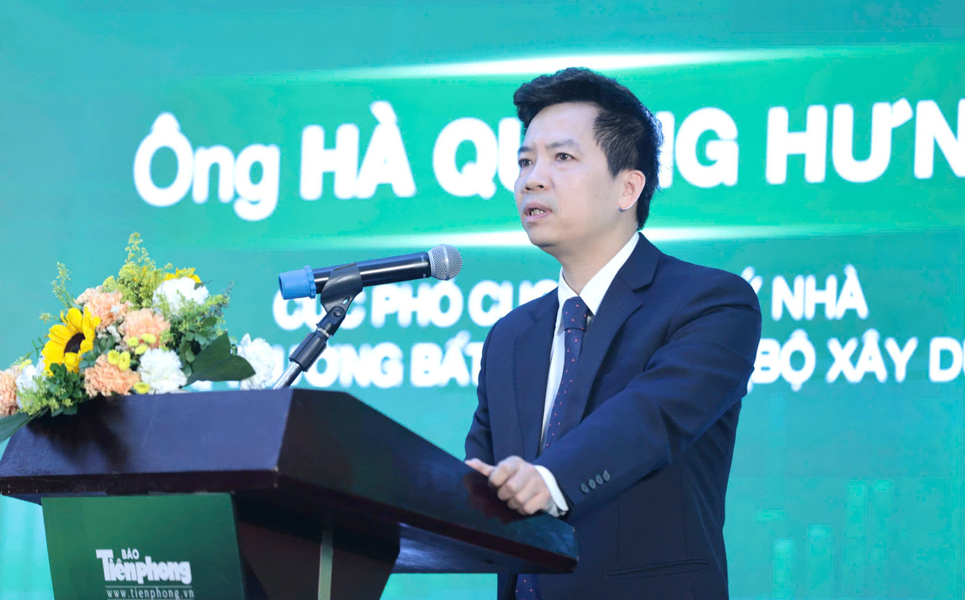 Ông Hà Quang Hưng tham luận tại hội thảo. Ảnh: Trọng Tài tienphong-haquanghung3.jpg