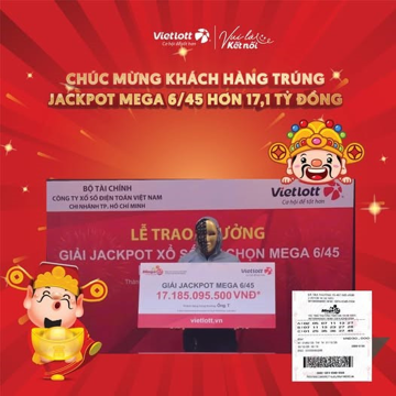 Ông T. trúng giải Jackpot trị giá hơn 17 tỷ đồng nhờ duy trì theo đuổi một bộ số suốt nhiều năm