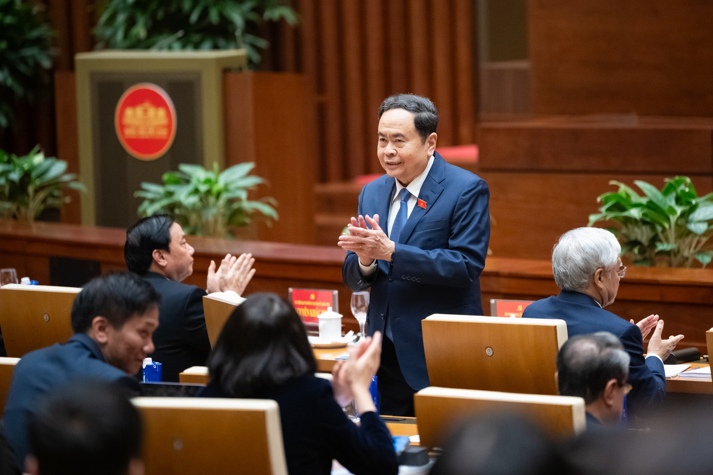 Chủ tịch Quốc hội Trần Thanh Mẫn chủ trì hội nghị. Ảnh: PT 261ctqh1.jpg