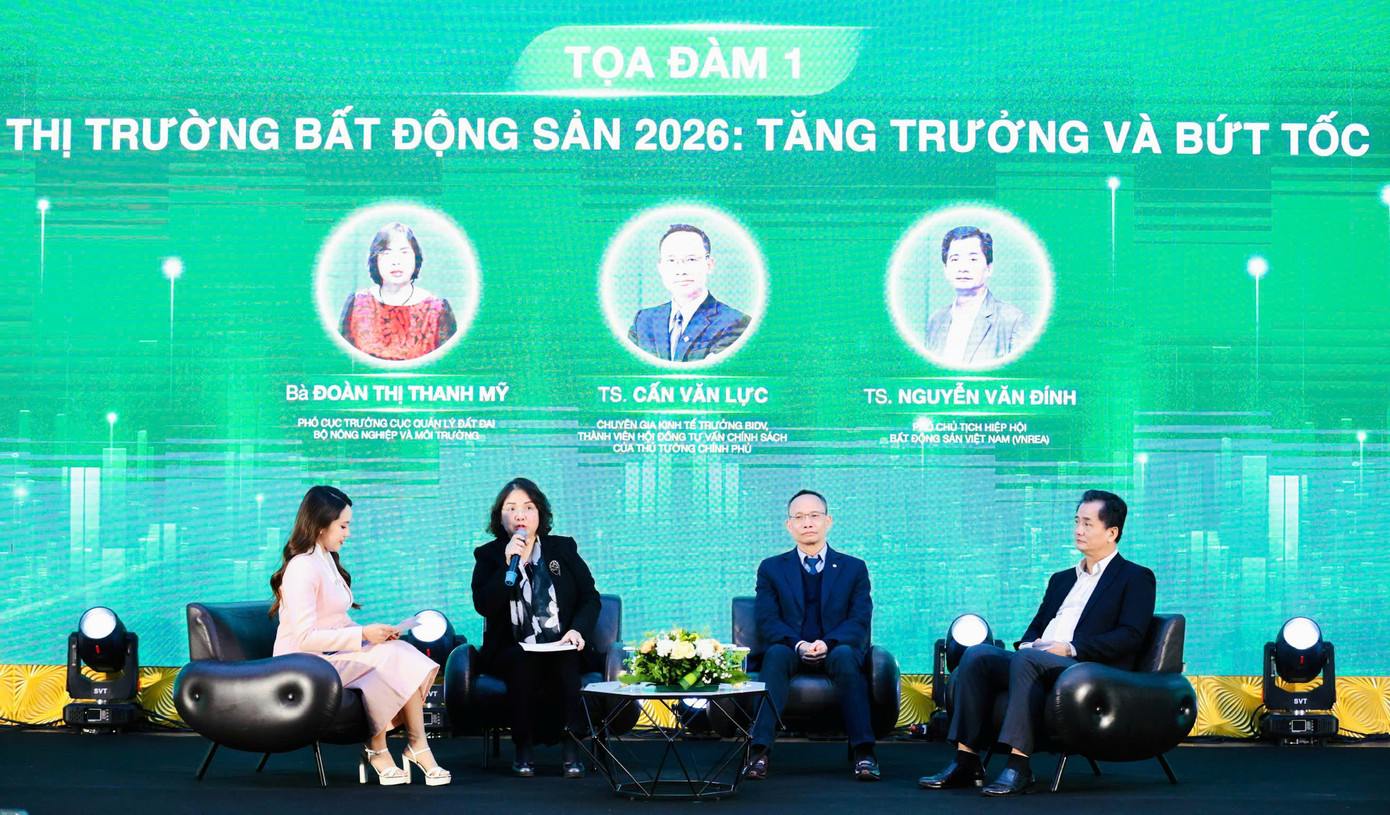Tọa đàm về thị trường bất động sản 2026. Ảnh: Trọng Tài 2614287986544616814.jpg