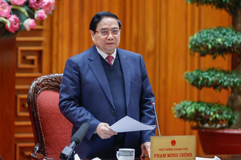 Thủ tướng Chính phủ Phạm Minh Chính tại phiên họp. Nguồn ảnh: Báo Chính phủ Thủ tướng Chính phủ Phạm Minh Chính tại phiên họp. Nguồn ảnh: Báo Chính phủ