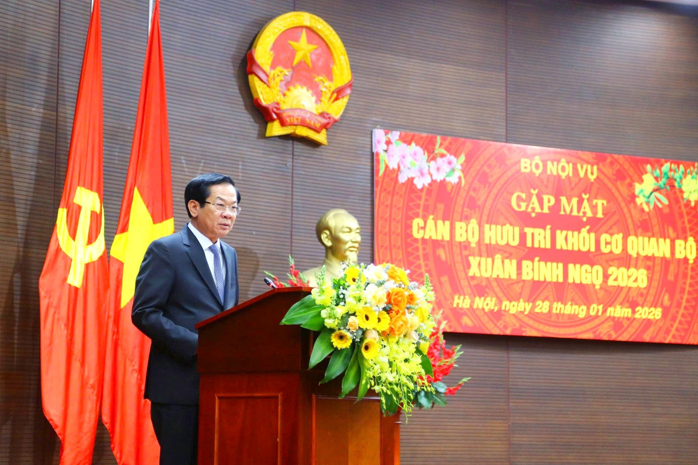 Bộ trưởng Nội vụ Đỗ Thanh Bình phát biểu. Ảnh: BNV 281nv3.jpg