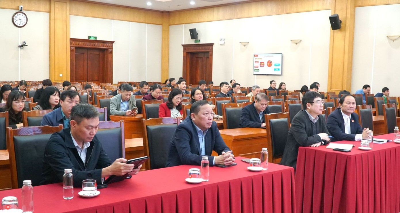 Các đại biểu dự Hội nghị tại điểm cầu Văn phòng Trung ương Đảng. Ảnh: Cổng thông tin điện tử Đảng Cộng sản. tienphong-281hoinghi.jpg