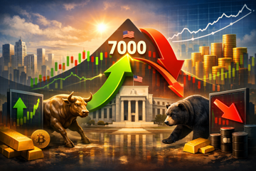 Fed lên tiếng, thị trường biến động: S&P 500 chạm 7.000 điểm, Bitcoin neo quanh 89.170 USD