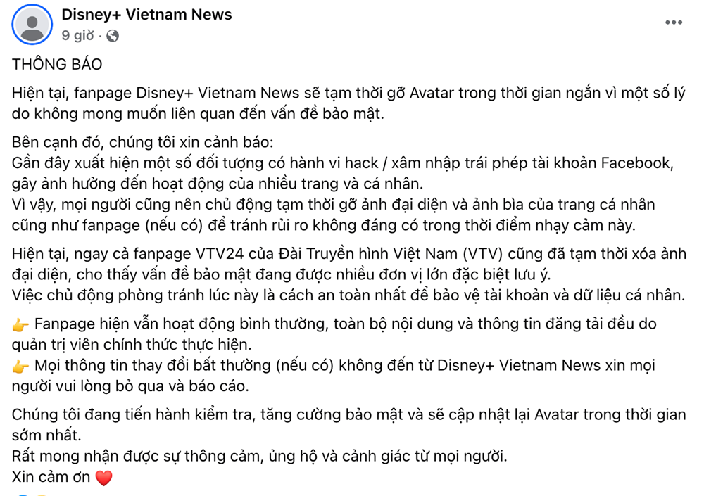 Vì sao VTV24 và hàng loạt tài khoản Facebook đột ngột gỡ ảnh đại diện trong sáng 3/1? - ảnh 2