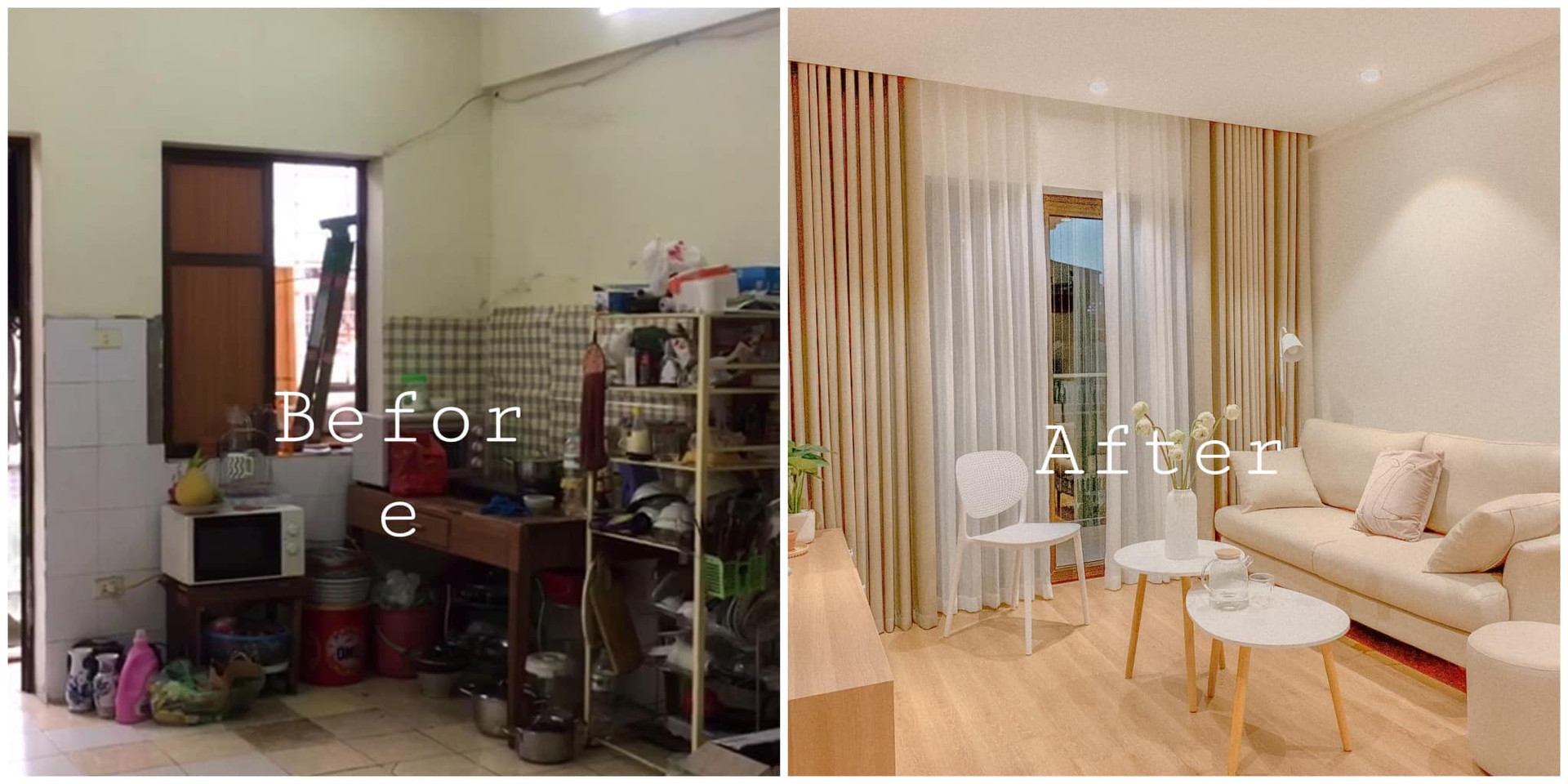 Hồi sinh căn hộ 65m2 thành nơi đáng sống chỉ với 350 triệu đồng- Ảnh 1. Hồi sinh căn hộ 65m2 thành nơi đáng sống chỉ với 350 triệu đồng- Ảnh 1.