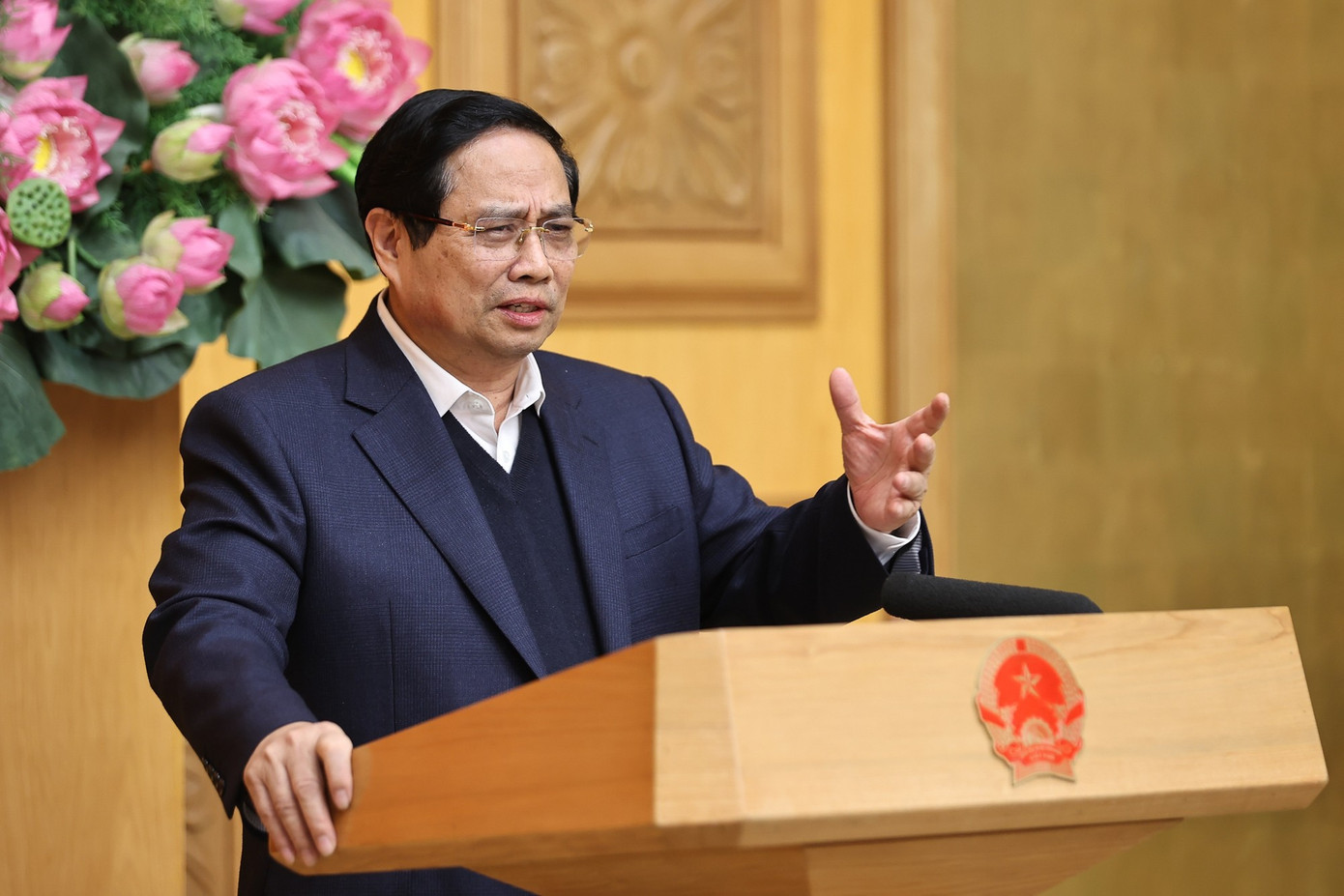 Thủ tướng Chính phủ Phạm Minh Chính phát biểu. Ảnh: VGP 71ttg1.jpg