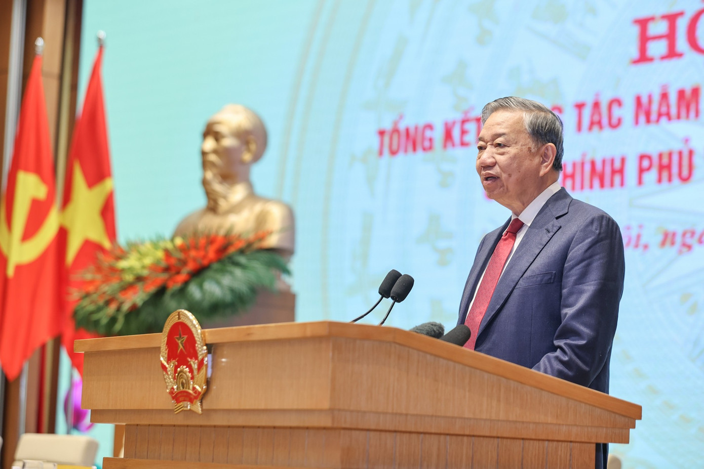 Tổng Bí thư Tô Lâm phát biểu tại Hội nghị. Ảnh: VGP/Nhật Bắc 81tbt55.jpg
