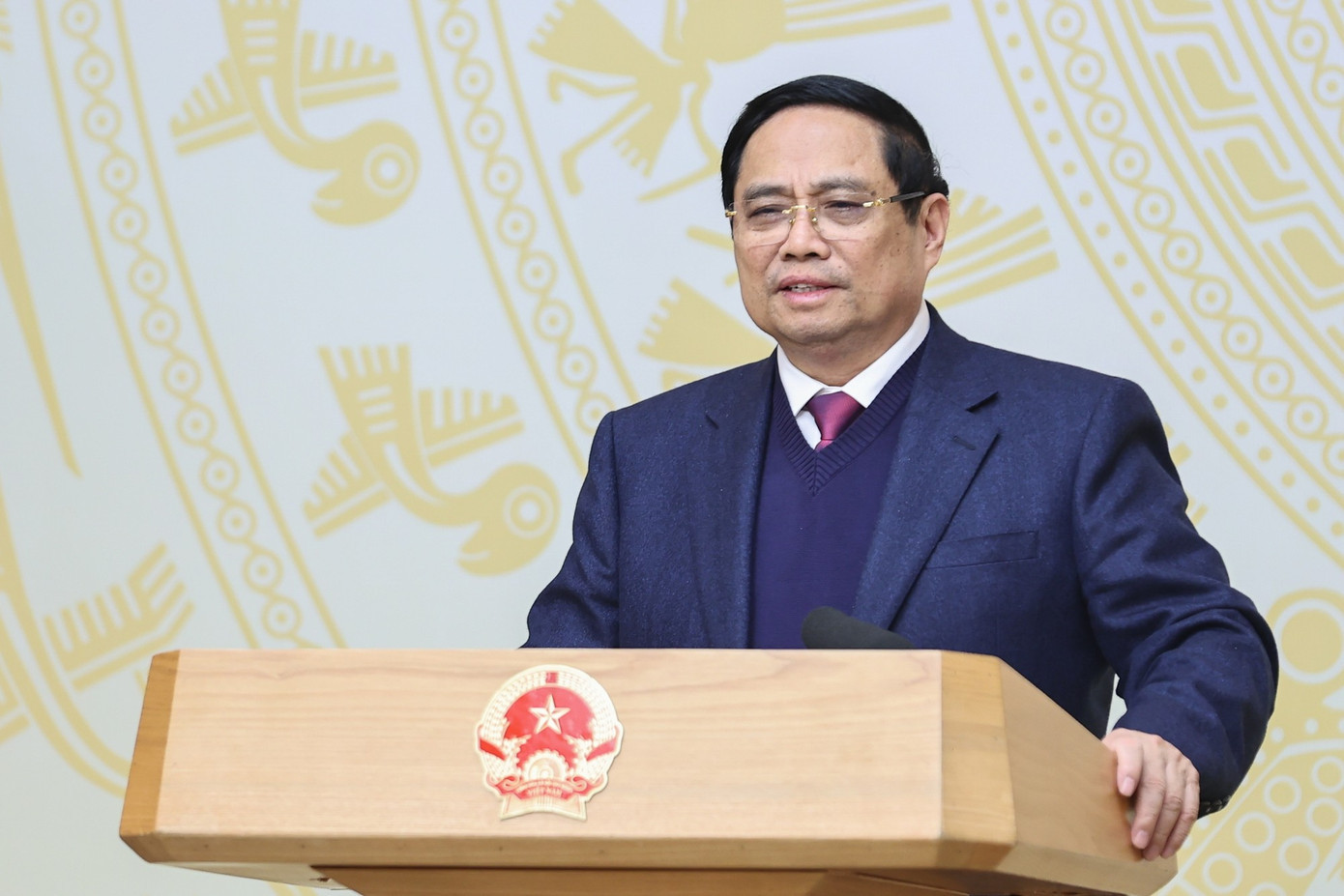 Thủ tướng Phạm Minh Chính phát biểu khai mạc. Ảnh: VGP 91ttgccc.jpg