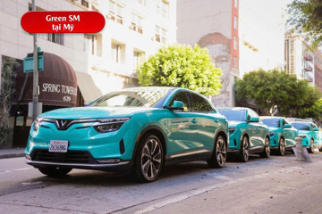 Green SM chính thức mang taxi điện VinFast đổ bộ bờ Tây nước Mỹ