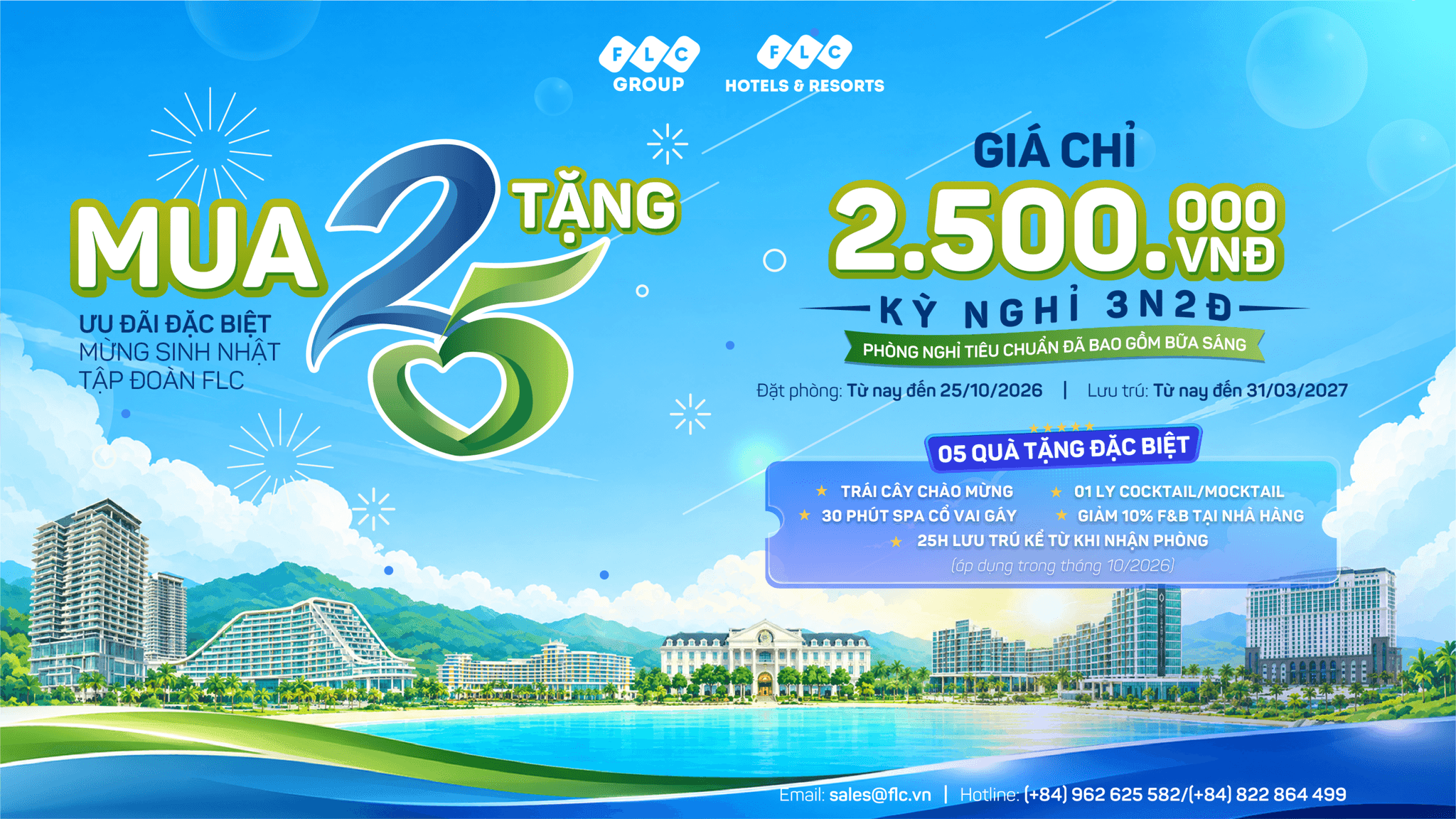 <a style='text-decoration: none;' href='/FLC'>FLC</a> Hotels & Resorts tung ưu đãi đặc biệt “MUA 2 TẶNG 5”