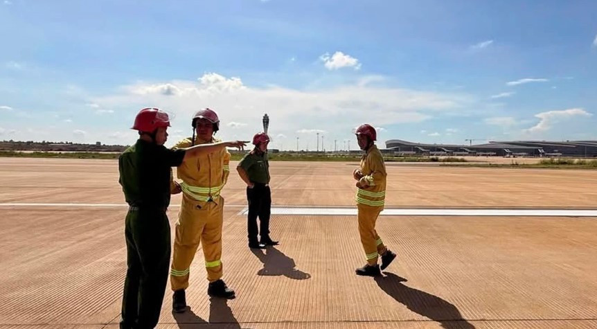 Cảng hàng không quốc tế Long Thành làm việc với Công an TP Đồng Nai và các đơn vị liên quan về công tác khảo sát, xây dựng phương án chữa cháy, cứu nạn, cứu hộ, tổ chức diễn tập tại sân bay Long Thành...