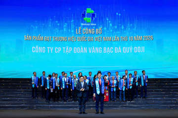 DOJI được vinh danh Thương hiệu Quốc gia Việt Nam 16 năm liên tiếp