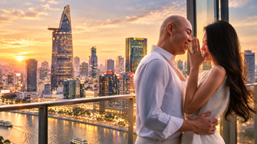 Căn hộ với tầm view nhìn thẳng tòa nhà Bitexco trở thành không gian đắt giá trong màn cầu hôn gây chú ý của thiếu gia Sơn Kim
