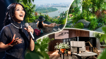 Cận cảnh penthouse 650m2 của 'cô Bống' Hồng Nhung: Nội thất đậm chất nghệ thuật, không gian phủ cây xanh mát