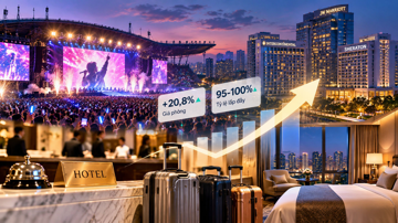 Concert kéo giá phòng khách sạn tăng tới 20,8%, bất động sản nghỉ dưỡng đứng trước bài toán lợi nhuận mới