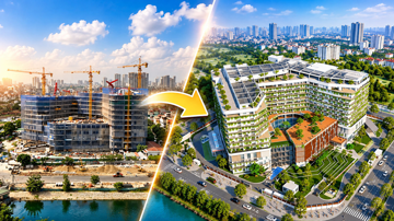 Chính thức cất nóc bệnh viện đa khoa gần 2.000 tỷ, quy mô 300 giường giữa khu 'đất vàng' của Thủ đô sau nhiều năm chờ đợi
