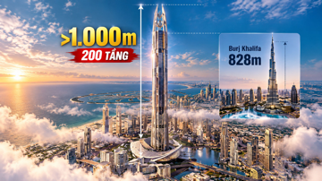 Số phận của siêu tháp chọc trời 1.000m với 200 tầng xuyên mây, vốn 38 tỷ USD từng kỳ vọng phá vỡ mọi kỷ lục giờ ra sao?