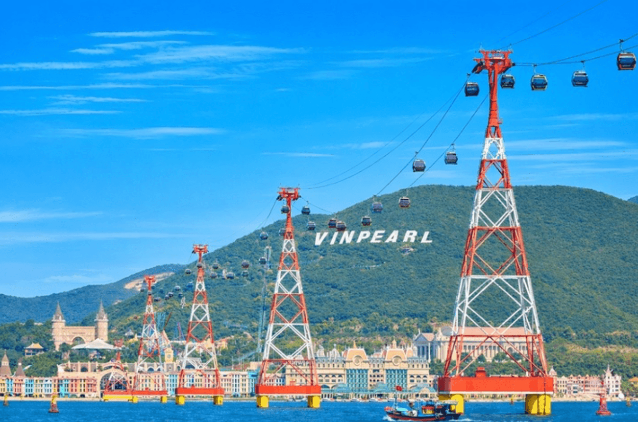 Tuyến cáp treo Vinpearl - biểu tượng du lịch của Nha Trang. Ảnh: Internet