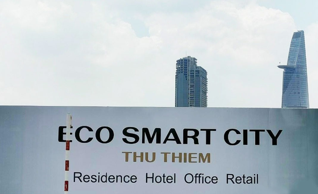 Biển thông tin dự án. Nguồn ảnh: Saigon Times Biển thông tin dự án. Nguồn ảnh: Saigon Times