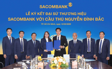 Cầu thủ Nguyễn Đình Bắc chính thức trở thành đại sứ thương hiệu Sacombank