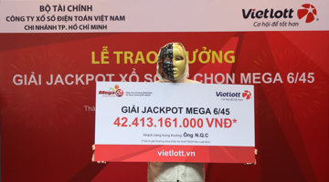 Ông C. trúng giải Vietlott trị giá hơn 42 tỷ đồng nhờ mua theo thói quen