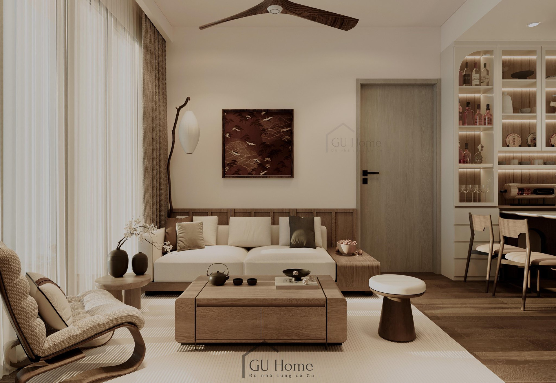 Tận hưởng cuộc sống tối giản trong căn hộ mang đậm phong cách Japandi- Ảnh 1. Tận hưởng cuộc sống tối giản trong căn hộ mang đậm phong cách Japandi- Ảnh 1.
