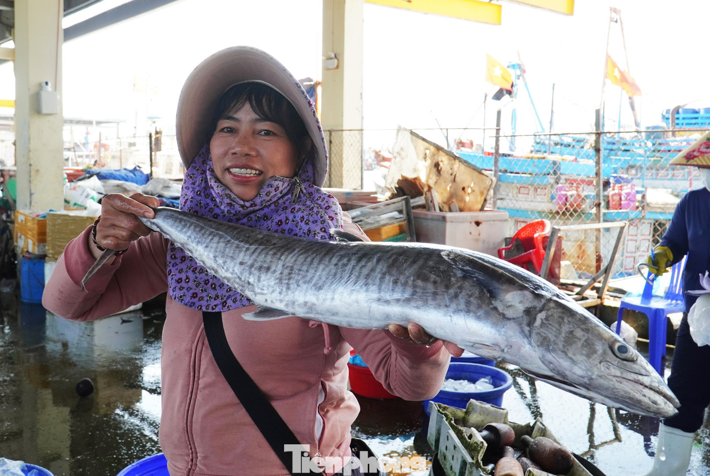 Từ giữa rằm tháng Chạp, giá cá bắt đầu tăng cao và khan hàng dần. Những con cá thu trắng từ 5kg trở lên có giá bán tại cảng 350.000 - 370.000 đồng/kg. Cá thu đen thấp hơn vài chục ngàn. tp-cathu-dn-2-copy-5059.jpg
