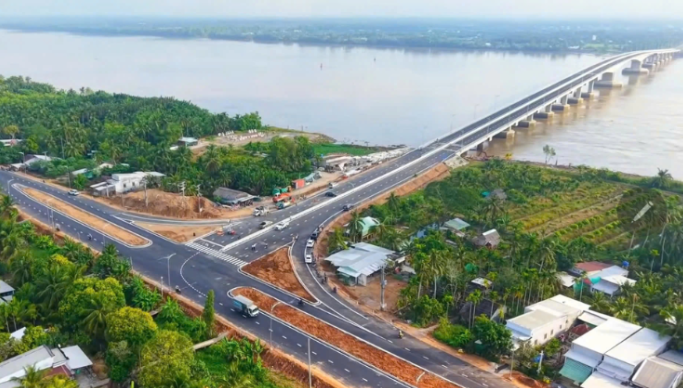 2 năm nữa, cây cầu 8.000 tỷ xóa bỏ toàn bộ các bến phà lâu đời, nối thông 2 tỉnh thành miền Tây chính thức hoàn thành- Ảnh 2. 2 năm nữa, cây cầu 8.000 tỷ xóa bỏ toàn bộ các bến phà lâu đời, nối thông 2 tỉnh thành miền Tây chính thức hoàn thành- Ảnh 2.