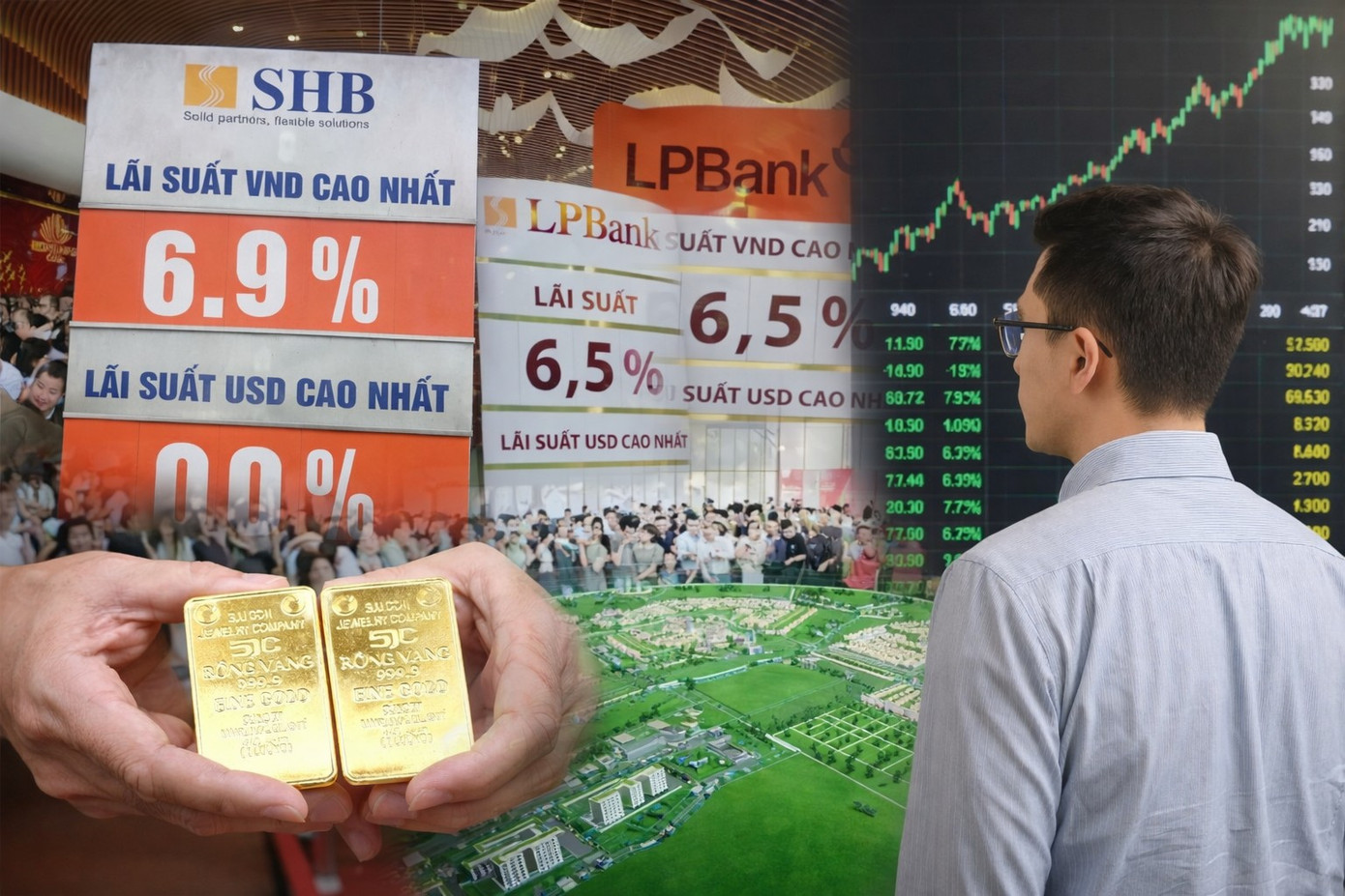 Vàng, gửi tiết kiệm, chứng khoán, bất động sản vẫn là kênh hút dòng tiền trong năm 2026. bc.png