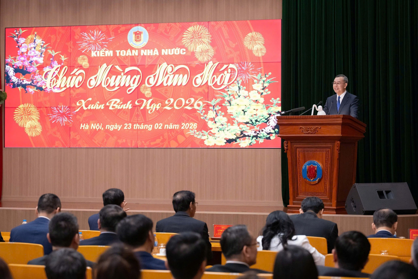 Tổng Kiểm toán nhà nước Ngô Văn Tuấn phát biểu. Ảnh: PV 232qh3.jpg
