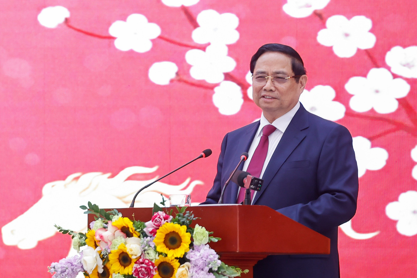 Thủ tướng Phạm Minh Chính phát biểu tại cuộc làm việc. Ảnh: VGP 242ttg1.jpg