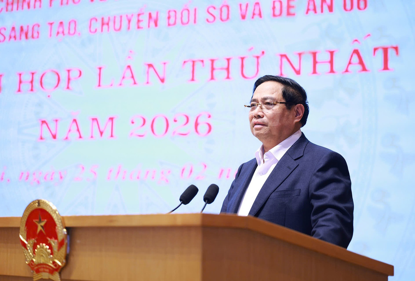 Thủ tướng Phạm Minh Chính phát biểu tại phiên họp. Ảnh: VGP. 252ttg1.jpg