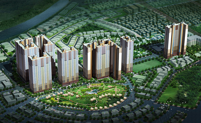Phối cảnh Khu chung cư quốc tế Booyoung