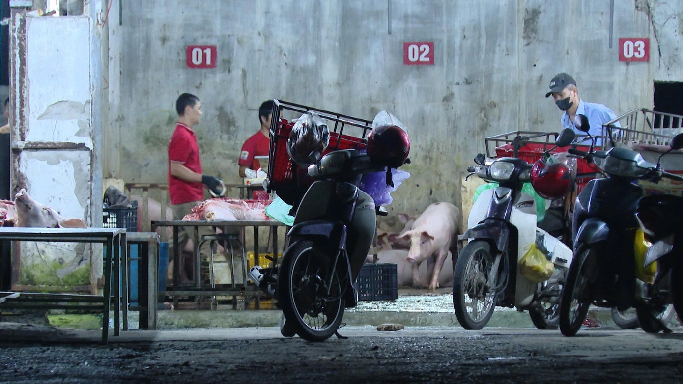 Cơ sở giết mổ của bà Nguyễn Thị Thanh Huyền luôn vượt công suất. img-5824.jpg