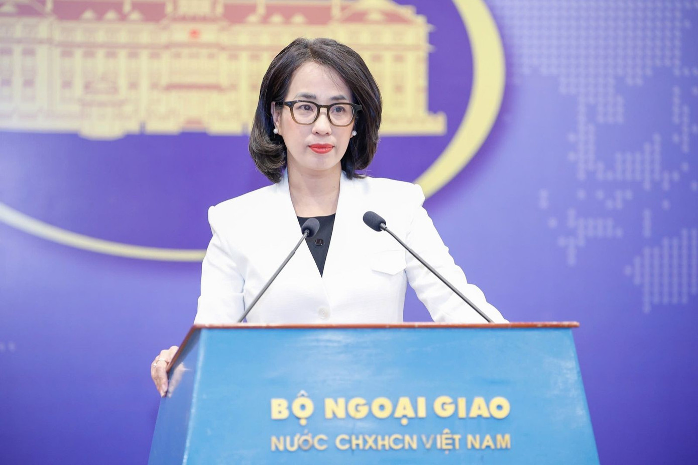 Người phát ngôn Bộ Ngoại giao Phạm Thu Hằng. Ảnh: Mofa npn-bng.jpg