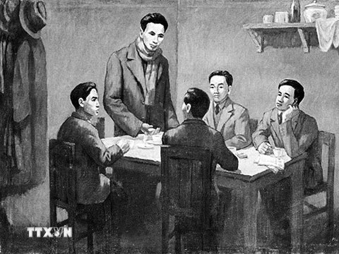 Từ ngày 6/1-7/2/1930, Hội nghị hợp nhất các tổ chức Cộng sản, thành lập Đảng Cộng sản Việt Nam họp ở Hong Kong (Trung Quốc) dưới sự chủ trì của đồng chí Nguyễn Ái Quốc thay mặt cho Quốc tế Cộng sản. (Ảnh: Tư liệu/TTXVN phát). tienphong-22dang1.jpg