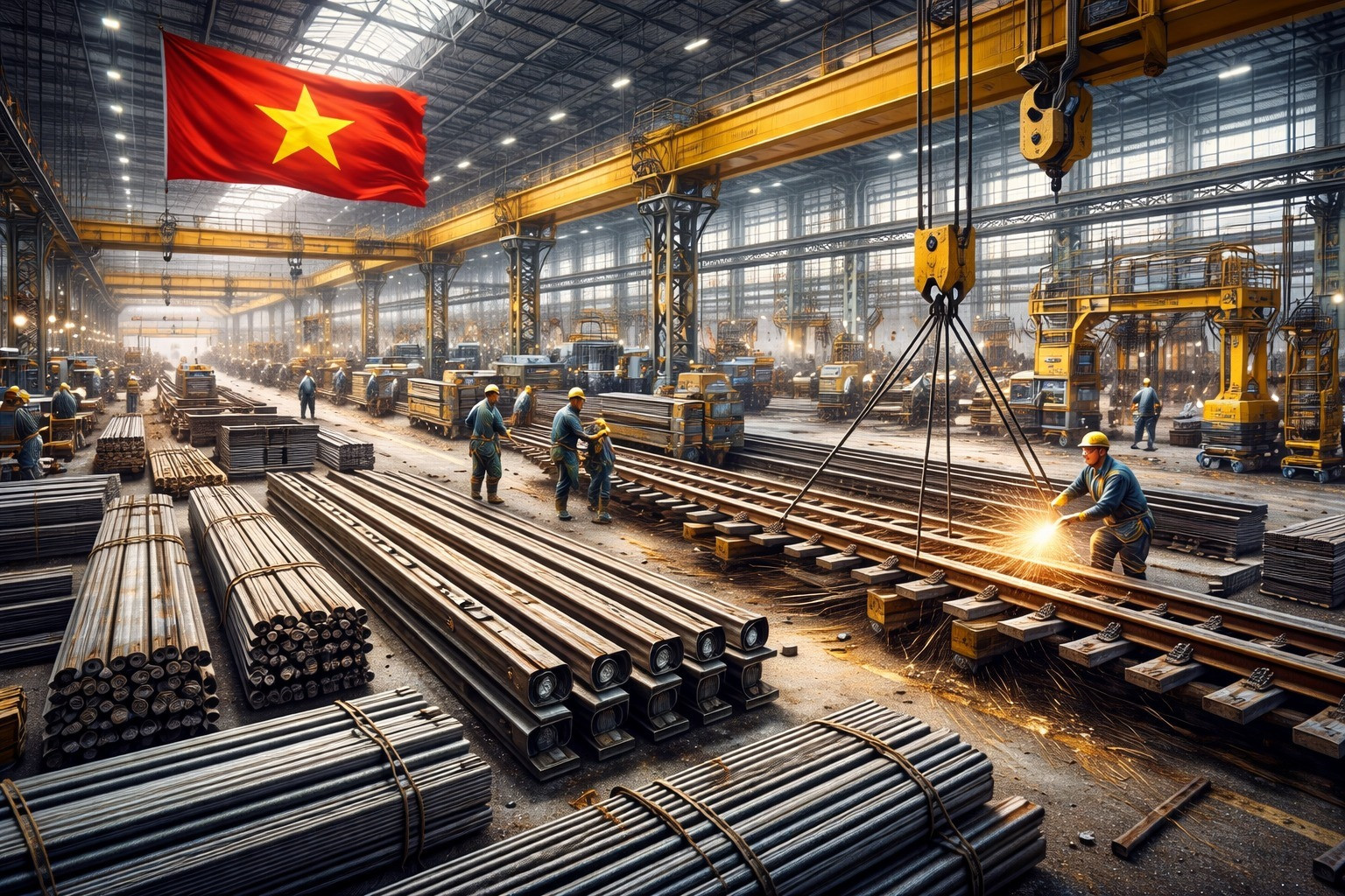 7 ngày tới, siêu tổ hợp công nghiệp đường sắt hơn 17.000 tỷ đầu tiên của Việt Nam buộc phải đạt dấu mốc này- Ảnh 1.