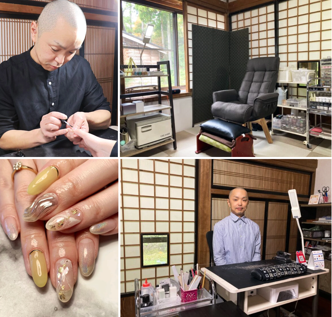 Tiệm nail trong chùa chỉ nhận tối đa 3 khách/ngày, không gian yên tĩnh, mức giá đồng nhất 4.900 yen mỗi lượt, đã bao gồm thiết kế