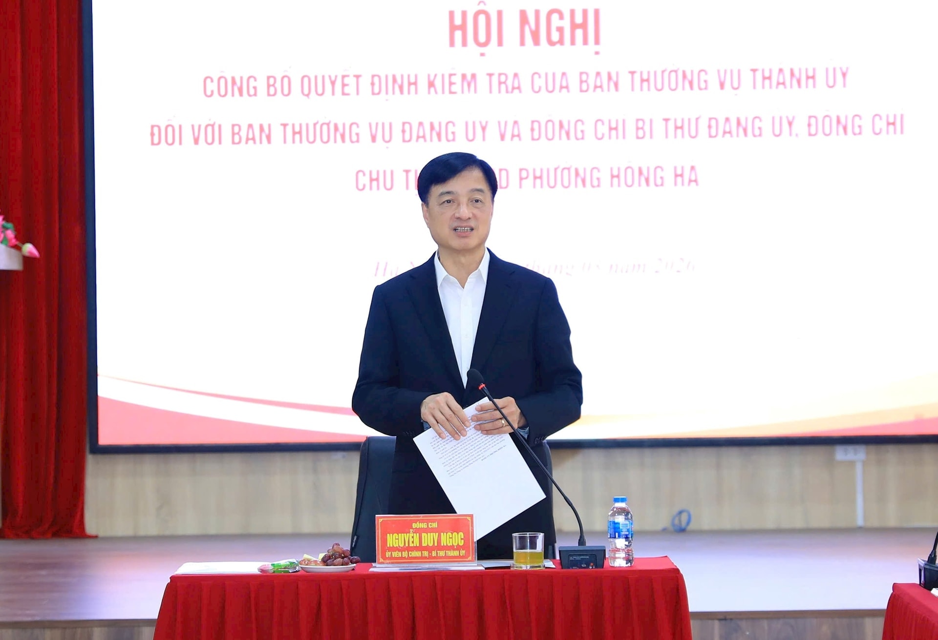 Bí thư Thành ủy Hà Nội Nguyễn Duy Ngọc. Nguồn ảnh: Hanoi.gov.vn Bí thư Thành ủy Hà Nội Nguyễn Duy Ngọc. Nguồn ảnh: Hanoi.gov.vn
