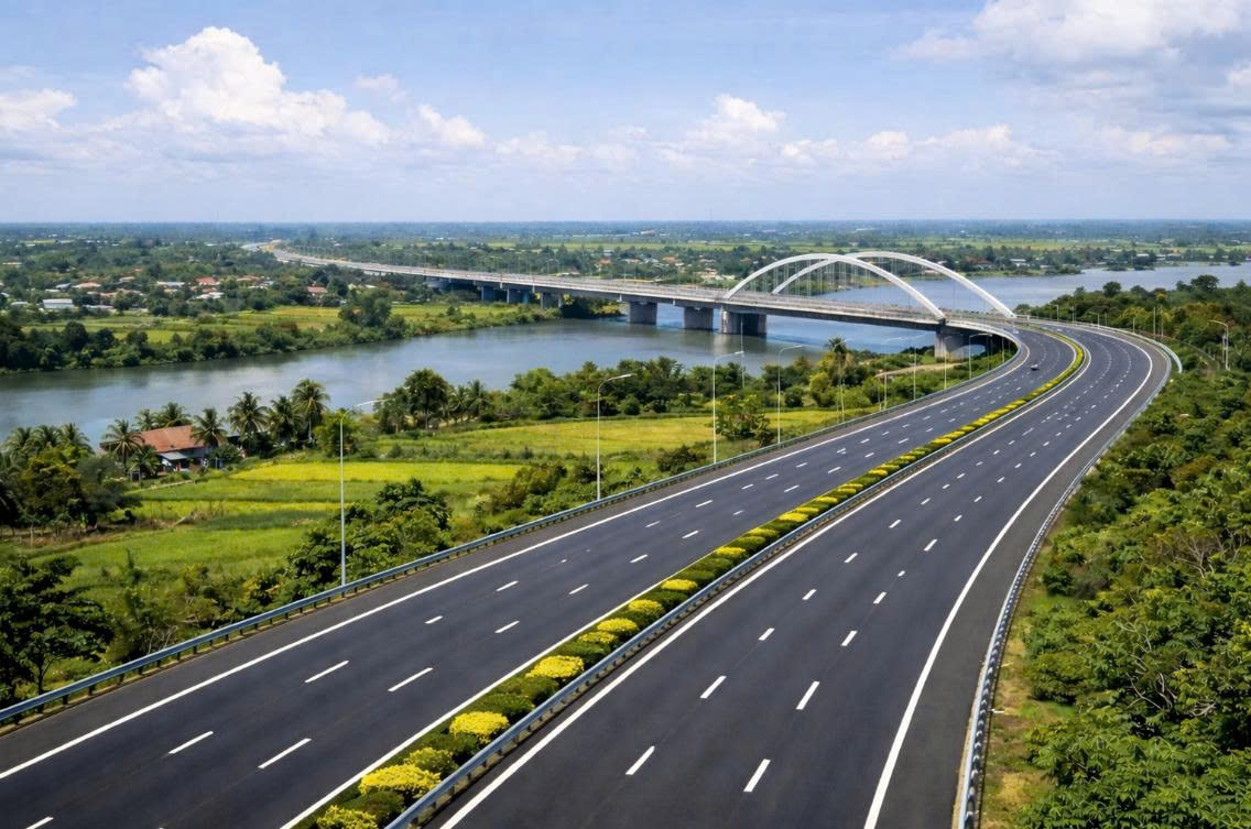 Tuyến cao tốc Đức Hòa - Mỹ An. Ảnh minh họa Tuyến cao tốc Đức Hòa - Mỹ An. Ảnh minh họa
