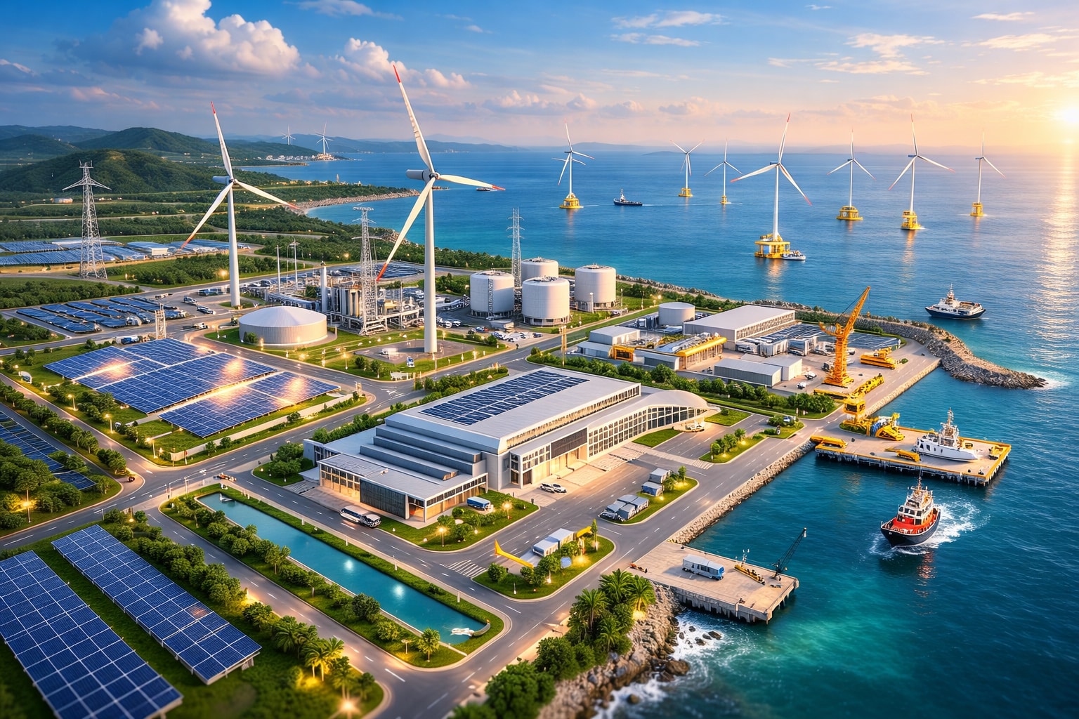 TP tương lai của Việt Nam tập trung hoàn thiện đề án xây dựng trung tâm công nghiệp và dịch vụ năng lượng tái tạo- Ảnh 1. TP tương lai của Việt Nam tập trung hoàn thiện đề án xây dựng trung tâm công nghiệp và dịch vụ năng lượng tái tạo- Ảnh 1.